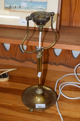 Lot 261 - A brass based table lamp