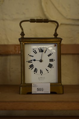 Lot 509 - Brass mantel clock (a/f)