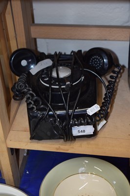 Lot 548 - A black vintage telephone