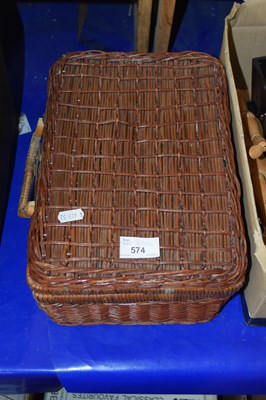 Lot 574 - A children's wicker picnic set