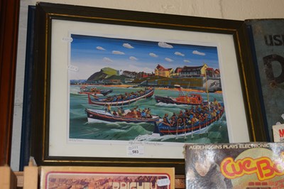 Lot 583 - Lifeboats, Sheringham, signed Lewis, limited...