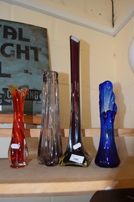 Lot 590 - Four contemporary glass vases