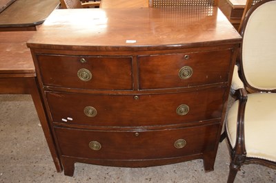 Lot 285 - A small 19th Century mahogany bow front chest...