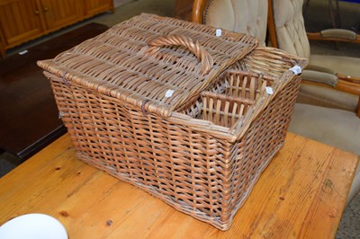 Lot 295 - A wicker picnic hamper