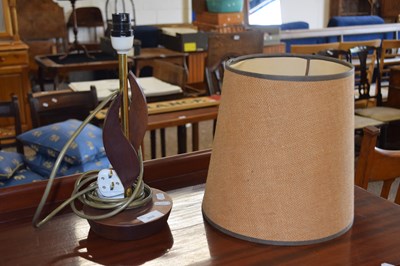 Lot 300 - A small mid Century hardwood based lamp