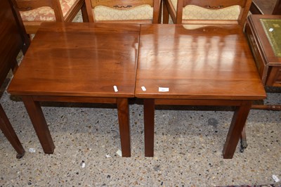 Lot 301 - Pair of modern hardwood lamp tables