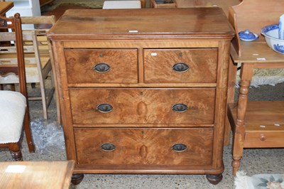 Lot 288 - Late Victorian walnut veneered four drawer...