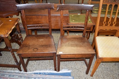 Lot 313 - A pair of 19th Century oak bar back hard...