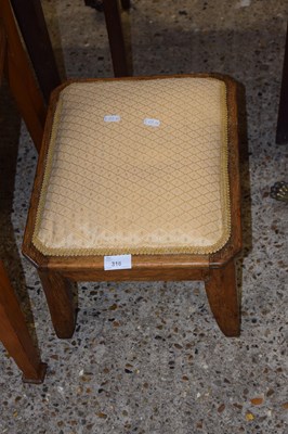 Lot 316 - A small oak framed footstool