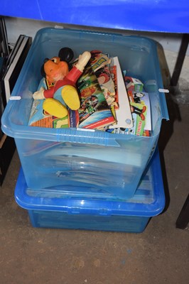 Lot 612 - Two boxes of assorted children's comics and...