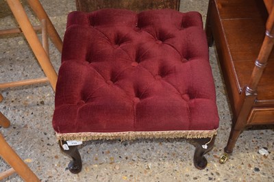 Lot 332 - A button upholstered footstool