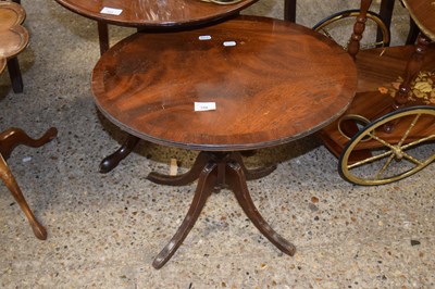 Lot 340 - An oval topped mahogany veneered reproductin...