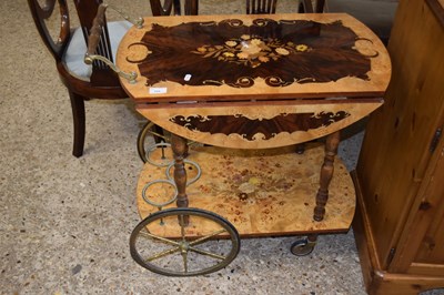 Lot 345 - An Italian floral inlaid drinks trolley