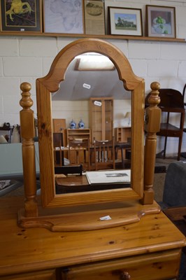 Lot 348 - A pine dressing table mirror