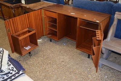 Lot 352 - A mid Century space saving desk cabinet with...