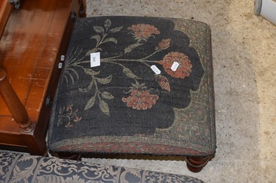 Lot 364 - Small floral upholstered footstool