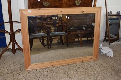 Lot 369 - Large modern pine framed wall mirror