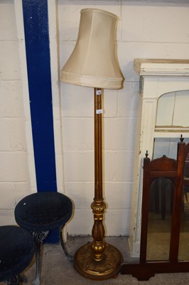 Lot 372 - 20th Century gilt wood standard lamp