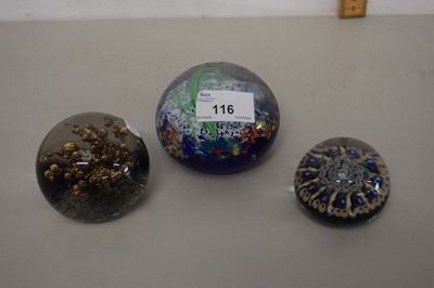Lot 116 - Group of three various paperweights