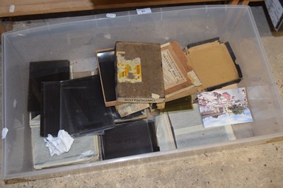 Lot 83 - Box of various glass photographic slides,...