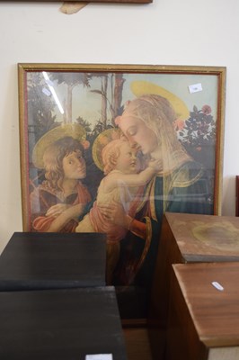 Lot 750 - Madonna and child, print, framed and glazed