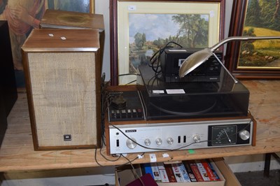 Lot 752 - A Sony stereo music system with speakers and...