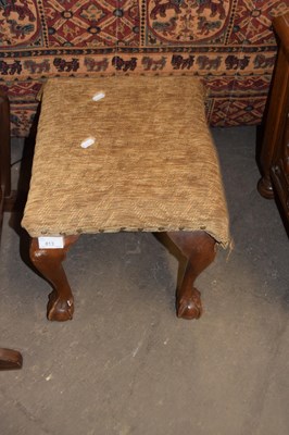 Lot 813 - Footstool on ball and claw feet