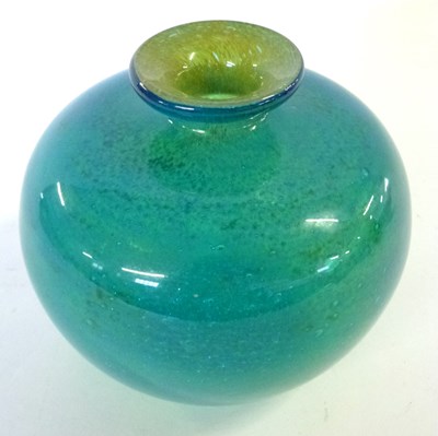 Lot 380 - A very rare early Mdina Glass spherical vase...