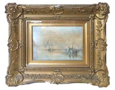 Lot 390 - A heavy gilded Victorian oak framed "Glorious...