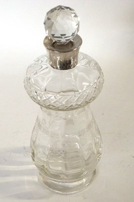 Lot 520 - A thistle shaped whisky decanter, silver neck,...