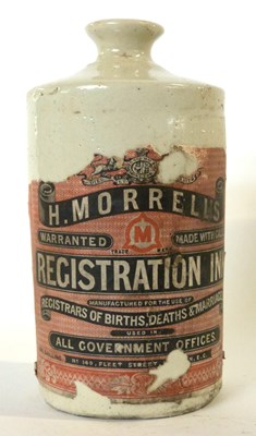 Lot 580 - Interesting Victorian stoneware ink bottle...