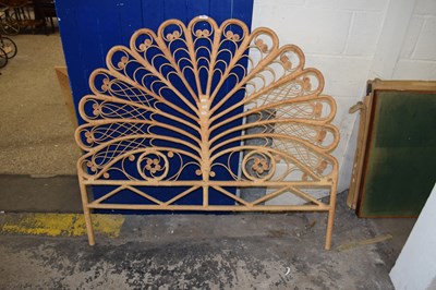 Lot 889 - Vintage wicker work single headboard