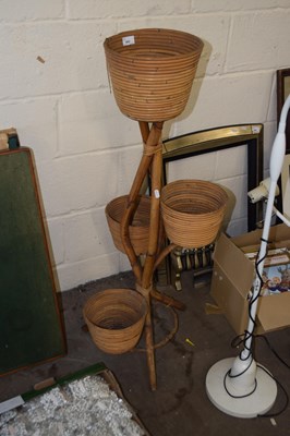 Lot 892 - A bamboo four tier plant stand