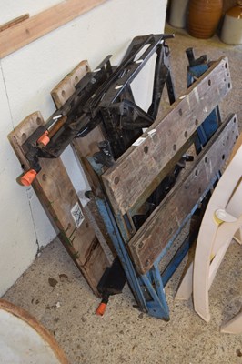 Lot 1029 - Two foldable work benches