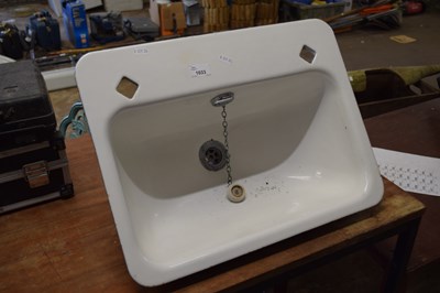 Lot 1033 - Cast metal enamel sink