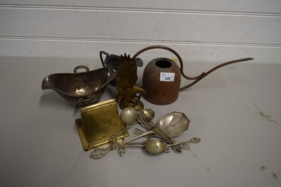 Lot 249 - SMALL COPPER WATERING CAN, VARIOUS CUTLERY,...