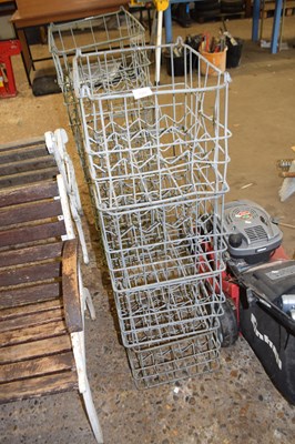 Lot 1201 - Four galvanised milk crates