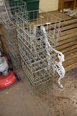 Lot 1216 - Four galvanised milk crates