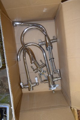 Lot 1221 - Box of chrome mixer taps