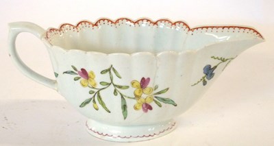 Lot 371 - An 18th Century Bow porcelain sauce boat of...