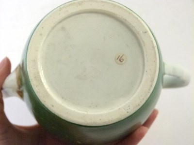 Lot 389 - A Worcester porcelain apple green teapot and...