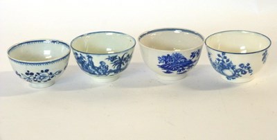 Lot 398 - A group of four English porcelain tea bowls...