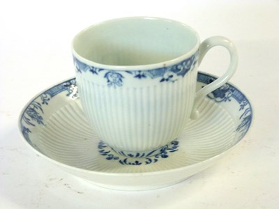 Lot 401 - A Worcester porcelain cup and saucer, the...