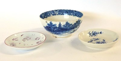 Lot 414 - Group of two continental porcelain saucers and...