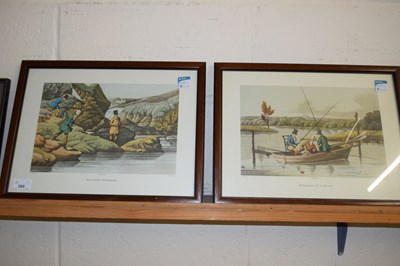 Lot 260 - AFTER HENRY ALKEN, TWO COLOURED PRINTS, SALMON...