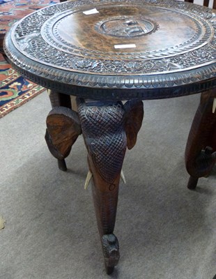 Lot 462 - An Indian hardwood occasional table with...