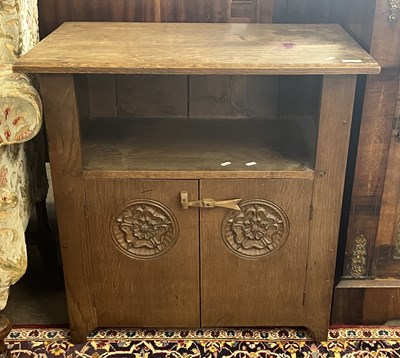 Lot 521 - Jack Grimble of Ingworth - Oak side cabinet...