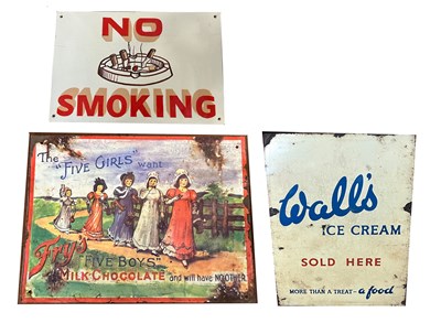 Lot 559 - Mixed Lot: An enamel sign marked Walls...