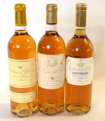 Lot 602 - Chateau d'Yquiem Lur-Saluces 1998, Les Cypris...