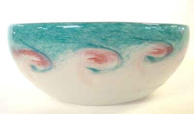 Lot 410 - Large signed Vassart bowl in mottled pink, sea...